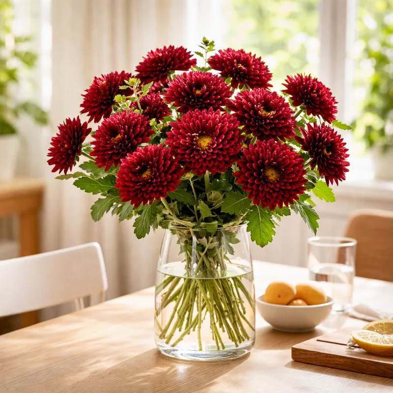 Krysantemum - rot - Bild 2